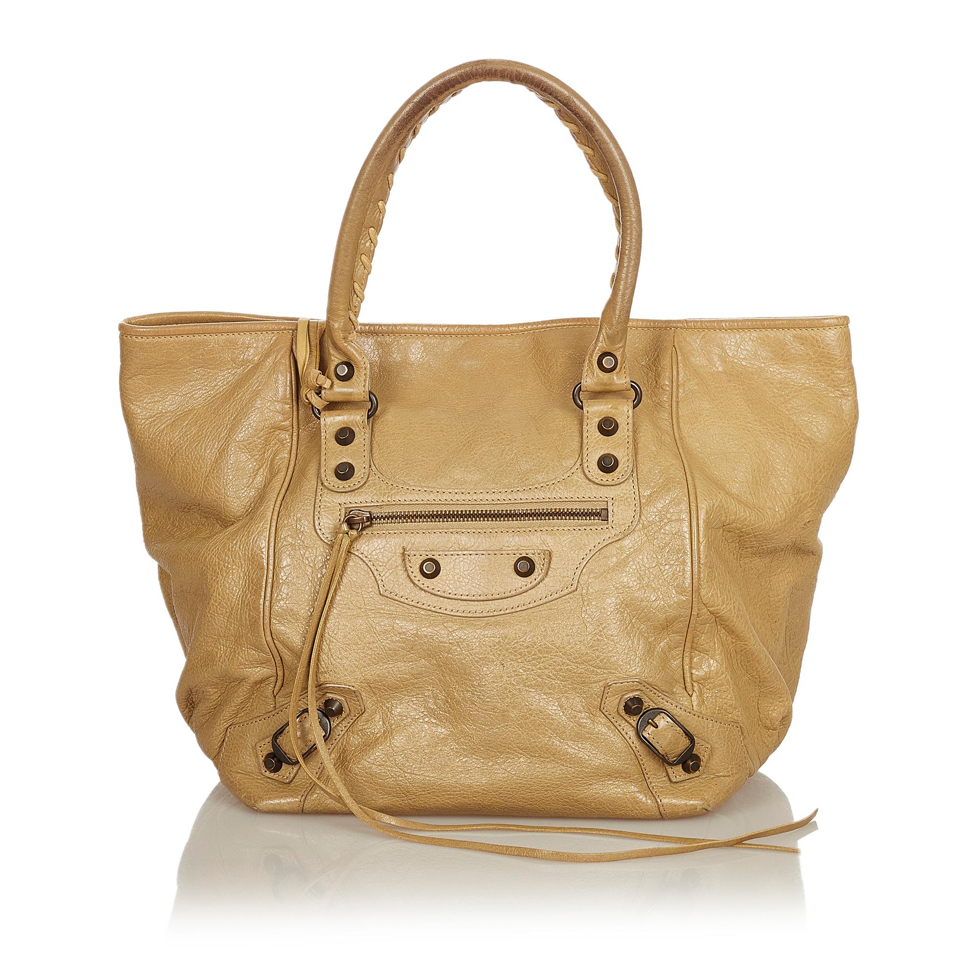 Balenciaga Multicolor Patchwork Leather Small Sunday Tote