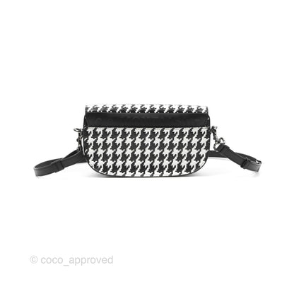 Christian Dior Bobby East-West Bag Black And White Houndstooth Embossed Calfskin