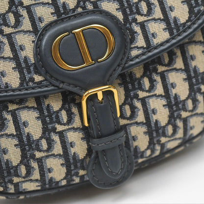 Dior Medium Bobby Bag Blue Oblique Jacquard Canvas