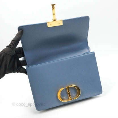 Dior 30 Montaigne Bag Blue Box Calfskin