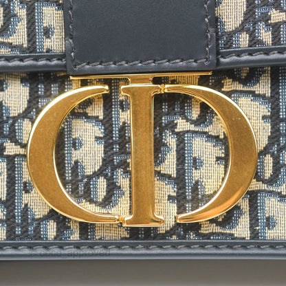 Dior 30 Montaigne Bag Blue Dior Oblique Jacquard