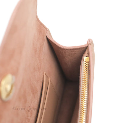 Christian Dior Saddle Belt Pouch Dusty Pink Matte Calfskin Gold Hardware