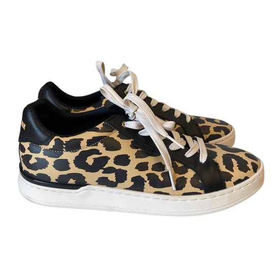 Shoes Designer By Coach In Animal Print, Size:9.5