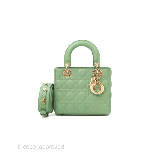 Christian Dior My ABCDior Lady Dior Avocado Green Lambskin Gold Hardware