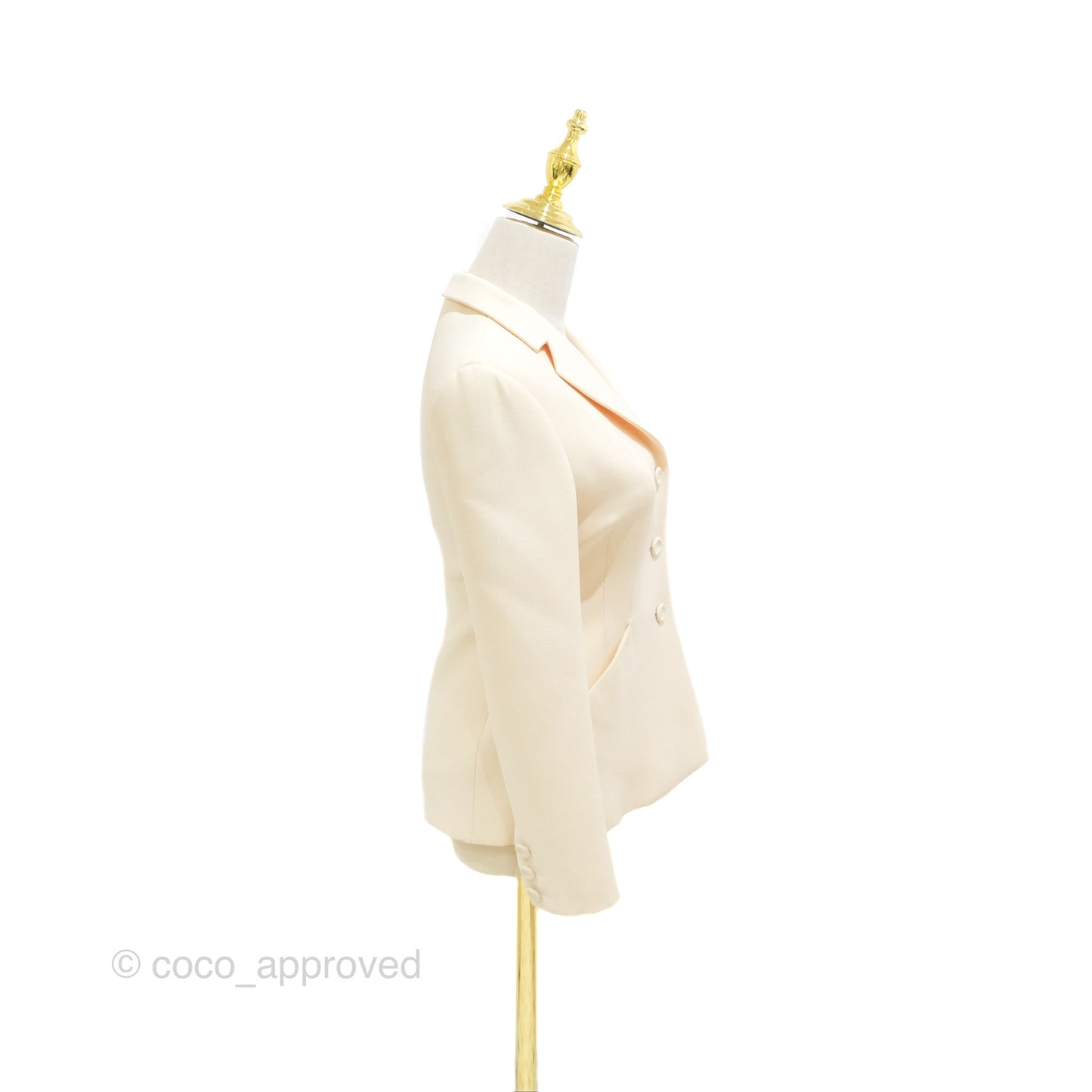 Christian Dior 30 Montaigne Blazer Bar Jacket Light Beige Size 34