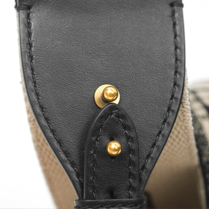 Christian Dior Navy 'Christian Dior Paris' Embroidery Shoulder Strap