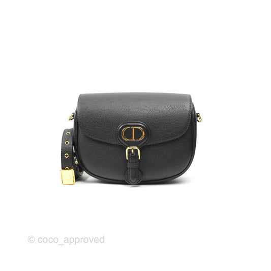 Christian Dior Medium Bobby Flap Black Grained Calfskin