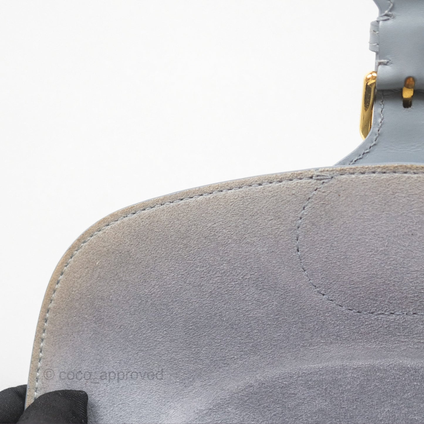 Christian Dior Medium Bobby Flap Grey Box Calfskin