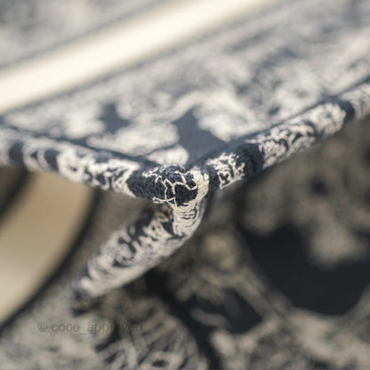Christian Dior New Small Embroidered Toile De Jouy Canvas Book Tote Navy