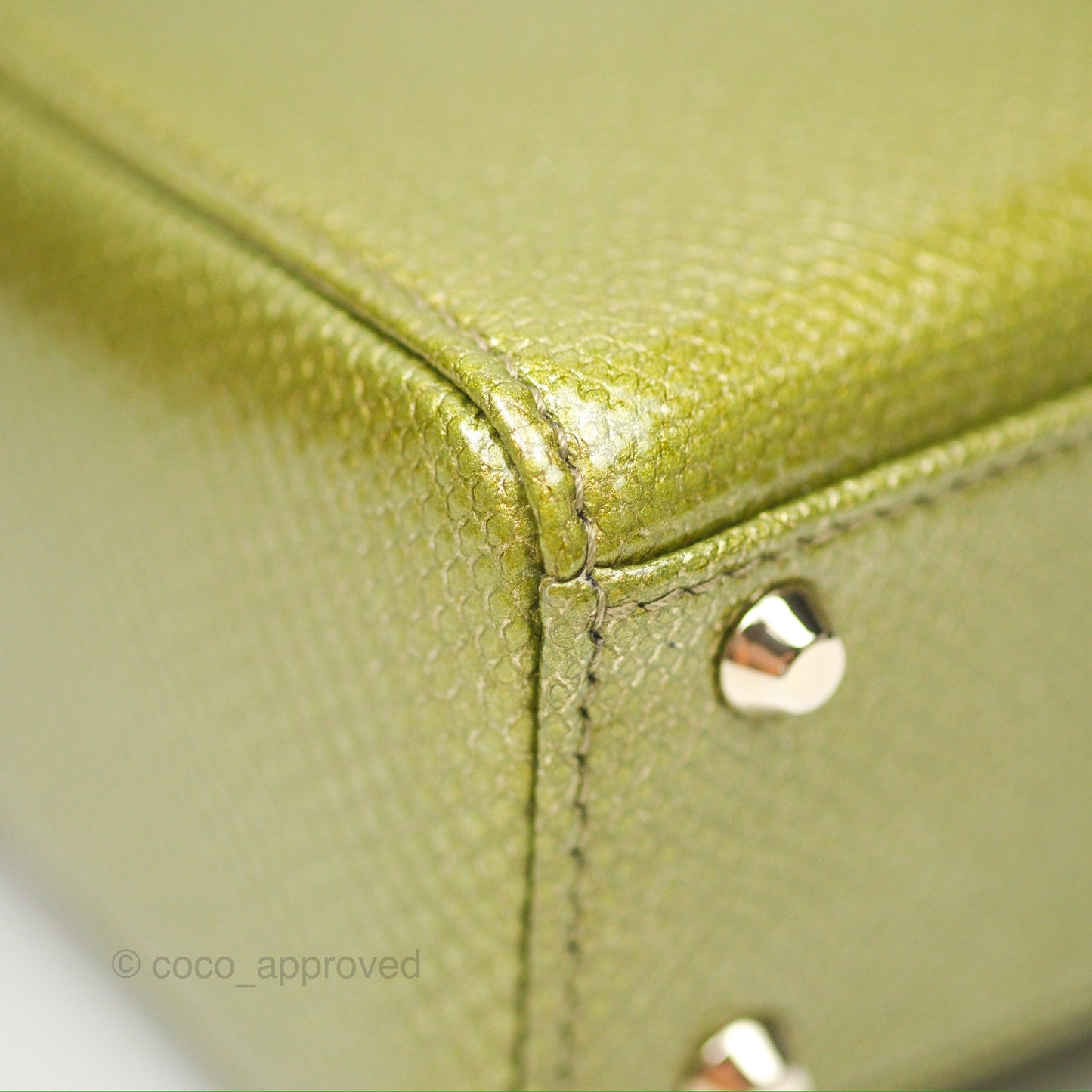 Dior Mini Lady Dior Green Metallic Lizard Gold Hardware