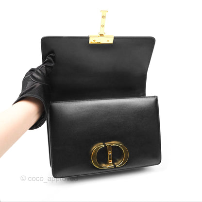Dior 30 Montaigne Bag Black Box Calfskin
