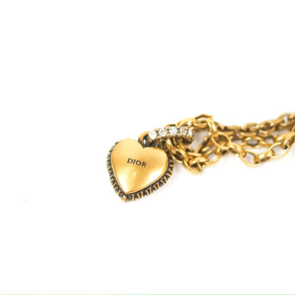 Dior Heart Drop Crystal Earrings