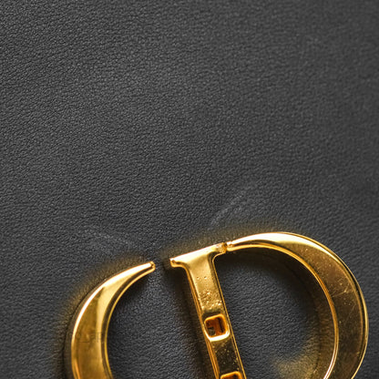 Christian Dior Small 30 Montaigne Bag Black Calfskin Gold Hardware