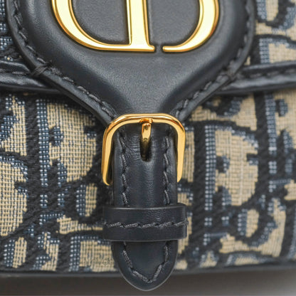 Christian Dior Bobby East-West Bag Blue Oblique Jacquard Canvas