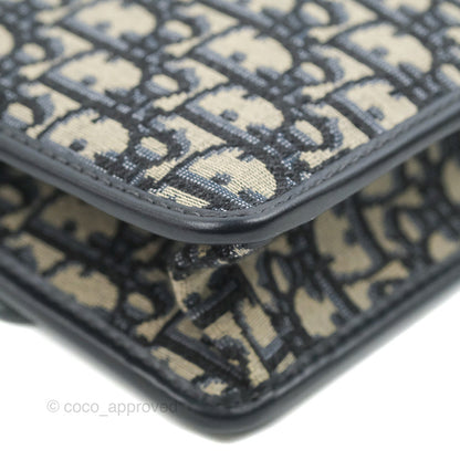 Dior 30 Montaigne Bag Blue Dior Oblique Jacquard