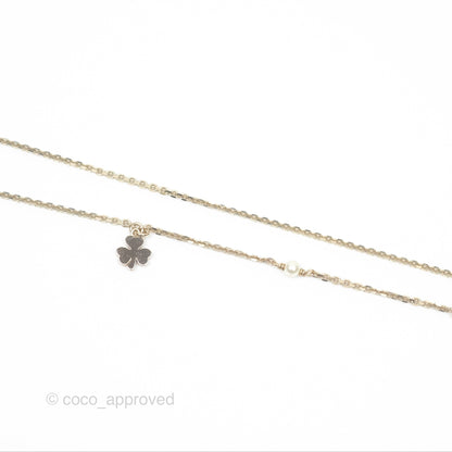 Christian Dior Double Necklace Bee Star Clover Crystals Pearls Gold Tone