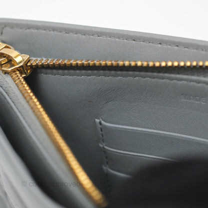 Christian Dior Dior Caro Every Dior Pouch Stone Gray Cannage Calfskin