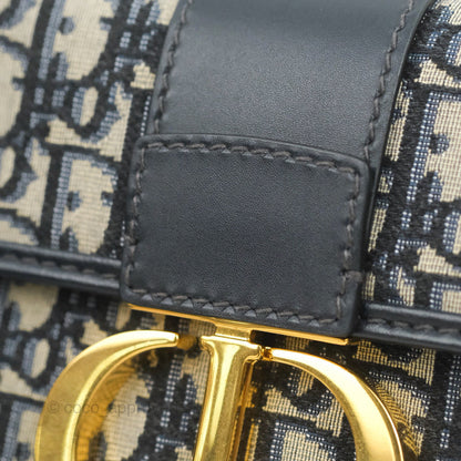 Dior 30 Montaigne Clutch Navy Oblique Canvas