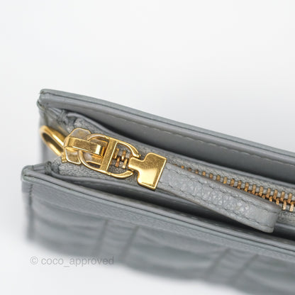 Christian Dior Dior Caro Every Dior Pouch Stone Gray Cannage Calfskin