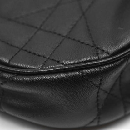 Christian Dior CD Lounge Bag Black Supple Macrocannage Lambskin