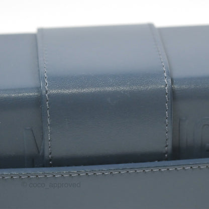 Christian Dior 30 Montaigne Box Bag Blue Calfskin