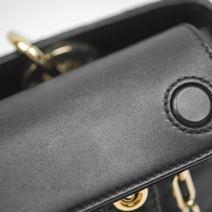 Dior Small Lady D-Joy Bag Black Lambskin Cannage Gold Hardware
