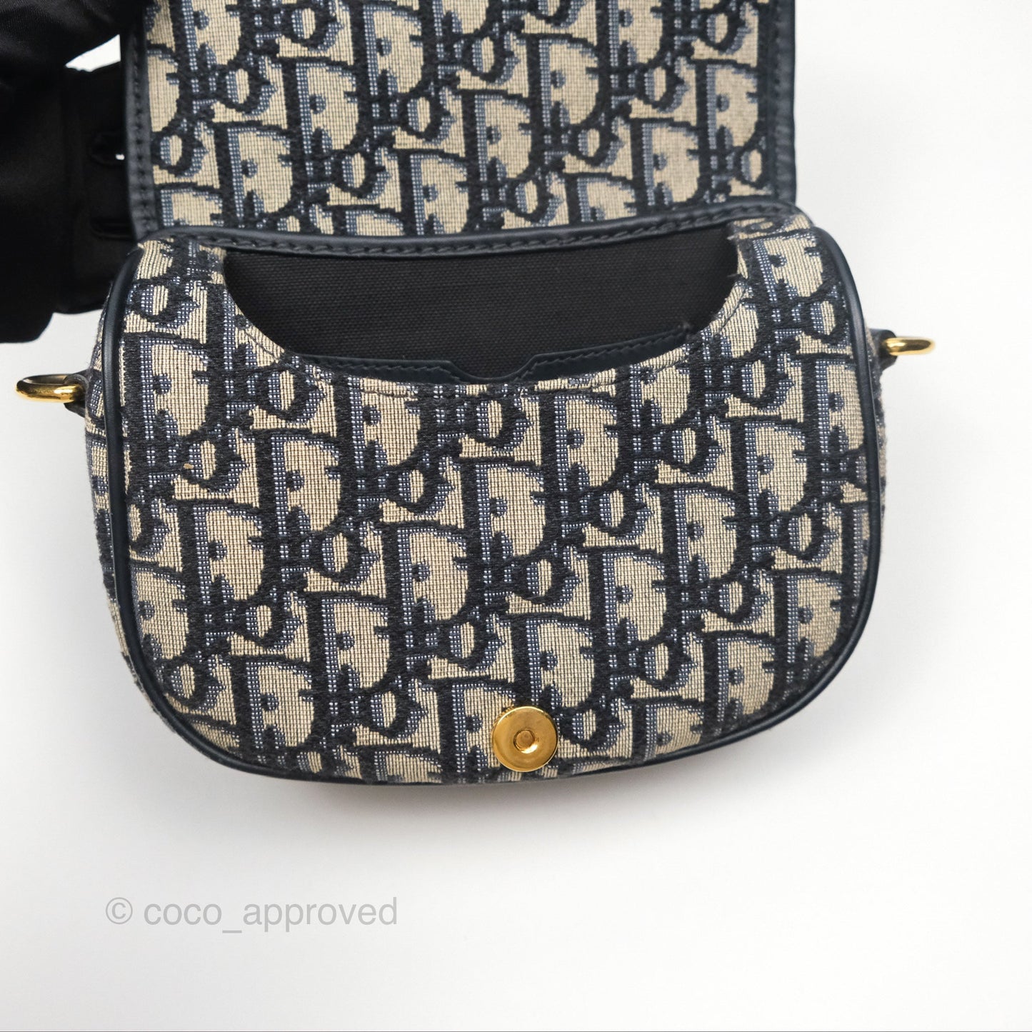 Dior Small Bobby Bag Blue Oblique Jacquard Canvas