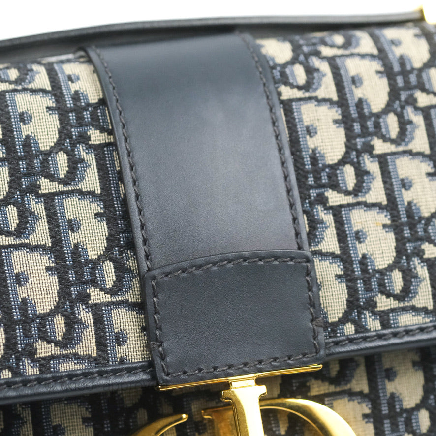 Dior 30 Montaigne Bag Blue Dior Oblique Jacquard