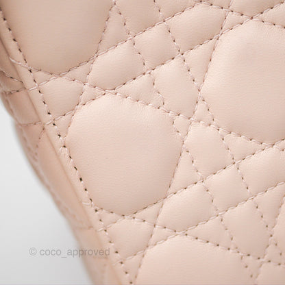 Christian Dior My ABCDior Lady Dior Pale Pink Cannage Lambskin Gold Hardware