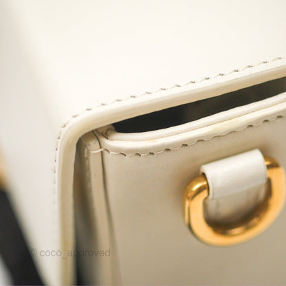 Christian Dior 30 Montaigne Box Bag White Calfskin
