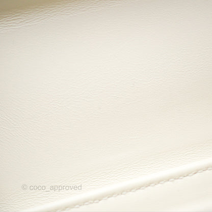 Christian Dior 30 Montaigne Box Bag White Calfskin