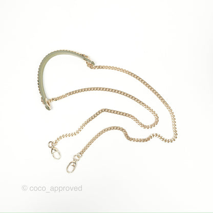Dior Mini Lady Dior Green Metallic Lizard Gold Hardware