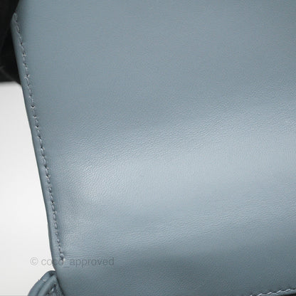Dior Small Caro Bag Blue Supple Cannage Calfskin