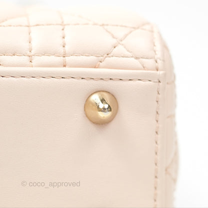 Christian Dior My ABCDior Lady Dior Baby Pink Cannage Lambskin Gold Hardware