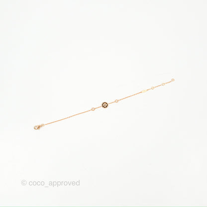 Dior Mini Rose Des Vents Bracelet 3 Diamonds Black Rose Gold