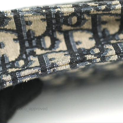 Christian Dior Saddle Chain Pouch Navy Oblique Jacquard