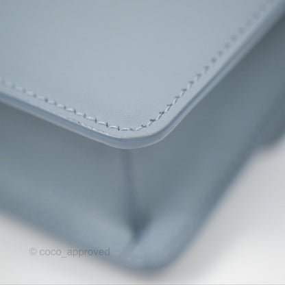 Christian Dior Micro 30 Montaigne Flap Bag Blue Grey Smooth Calfskin