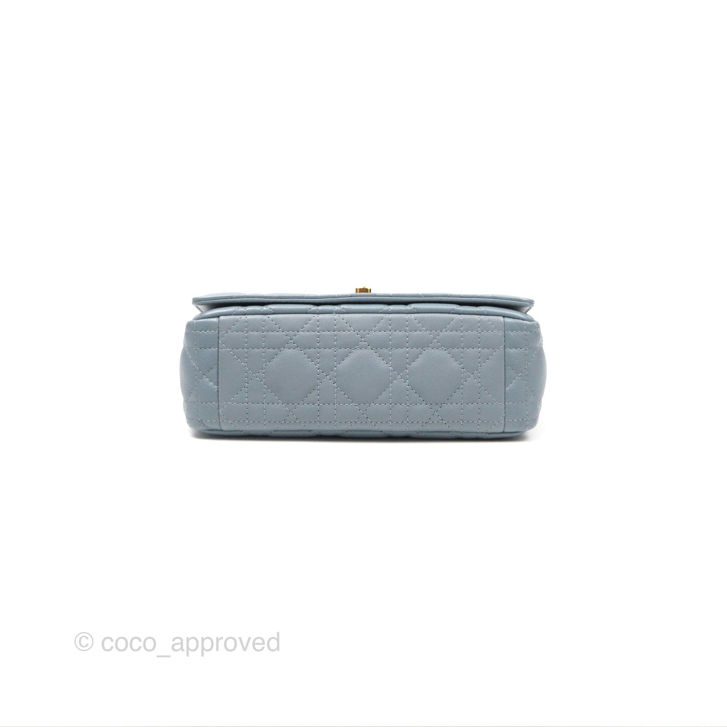 Dior Small Caro Bag Blue Supple Cannage Calfskin