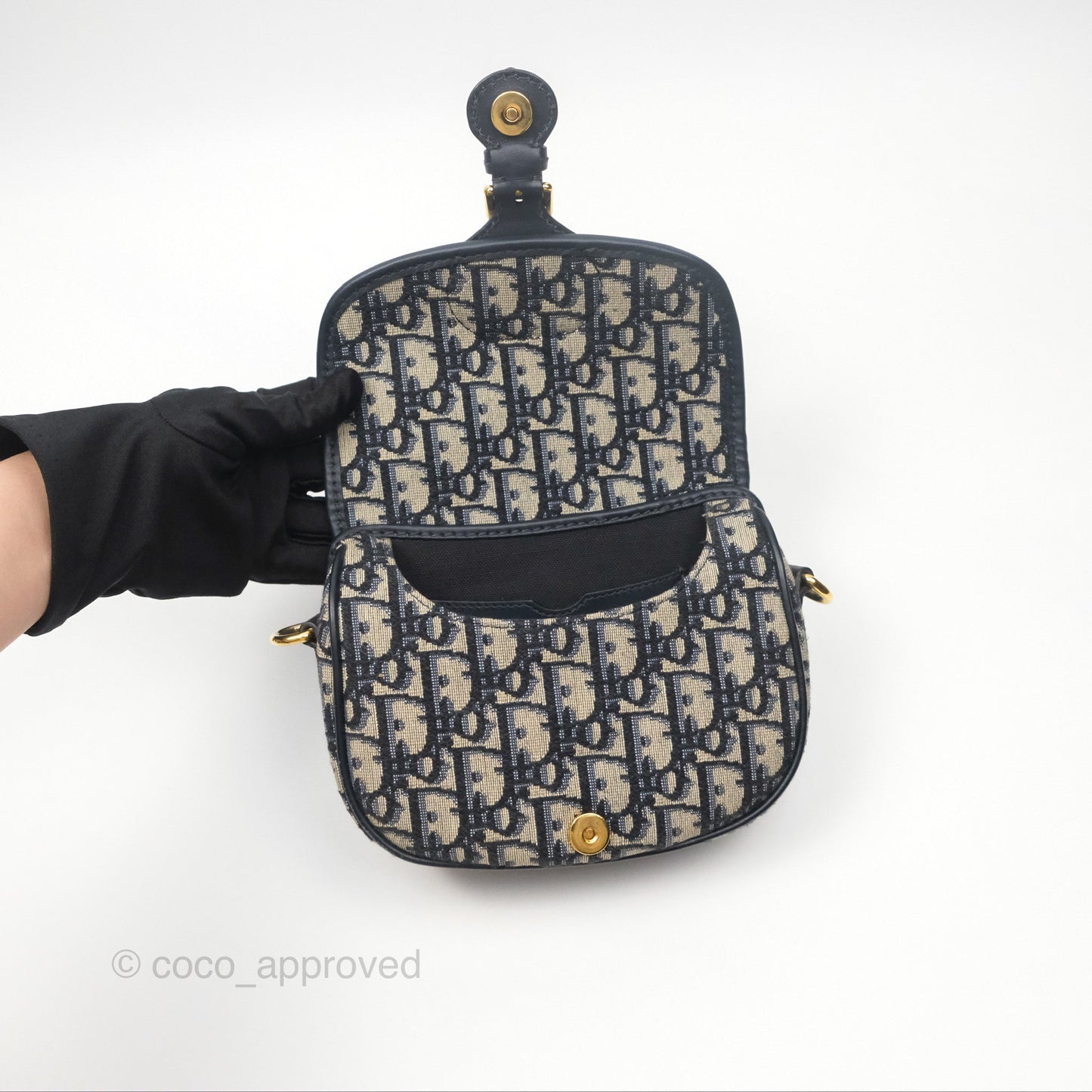 Dior Small Bobby Bag Blue Oblique Jacquard Canvas