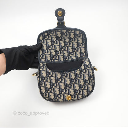 Dior Small Bobby Bag Blue Oblique Jacquard Canvas