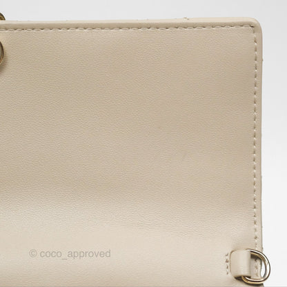 Christian Dior My Dior Daily Chain Pouch Sand-Colored Cannage Lambskin Gold Hardware