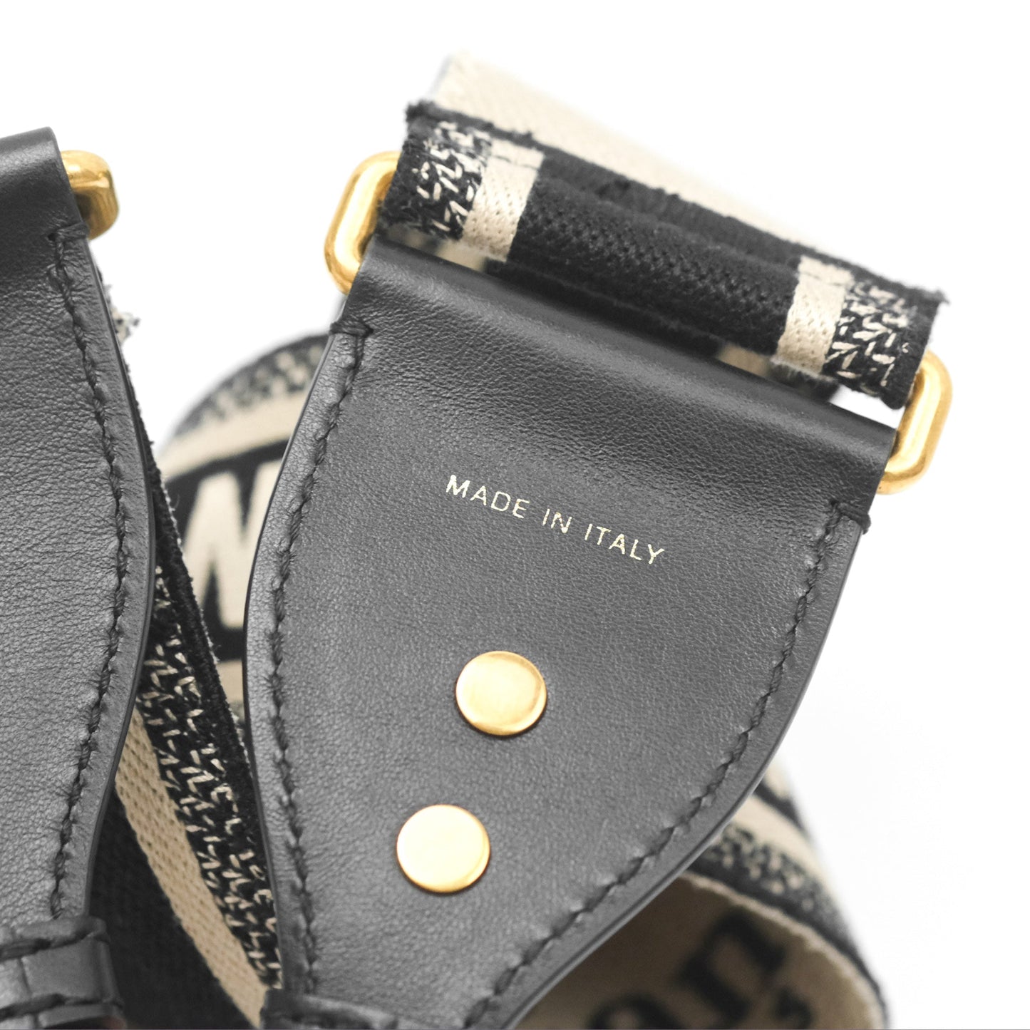 Christian Dior Navy 'Christian Dior Paris' Embroidery Shoulder Strap