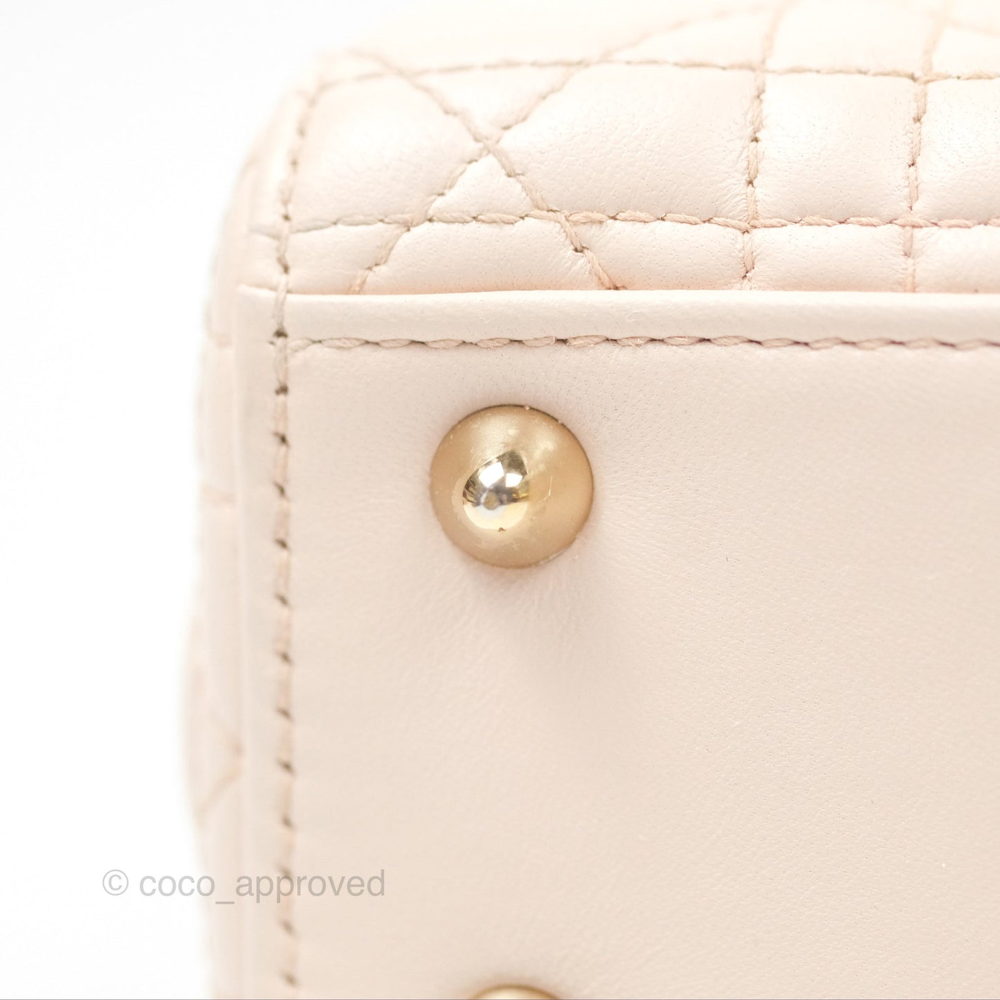 Christian Dior My ABCDior Lady Dior Baby Pink Cannage Lambskin Gold Hardware
