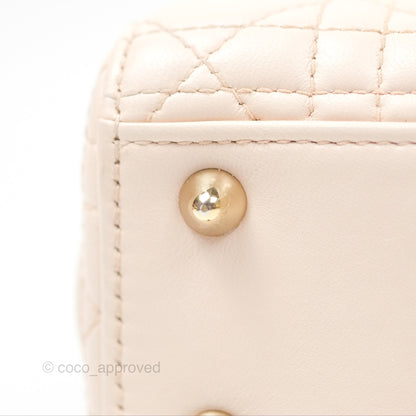 Christian Dior My ABCDior Lady Dior Baby Pink Cannage Lambskin Gold Hardware