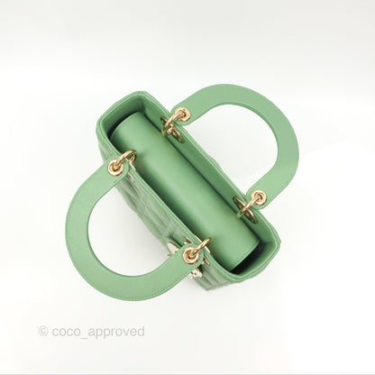 Christian Dior My ABCDior Lady Dior Avocado Green Lambskin Gold Hardware