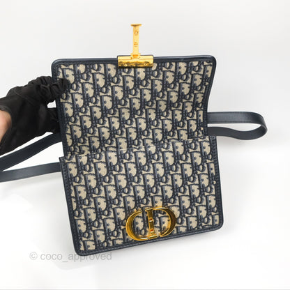 Dior 30 Montaigne Bag Navy Dior Oblique Jacquard