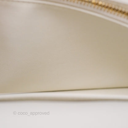 Dior Caro Pouch With Chain Latte Supple Cannage Calfskin