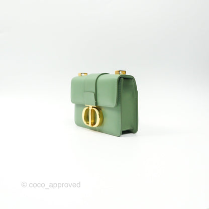 Dior Micro 30 Montaigne Flap Bag Mint Green Smooth Calfskin