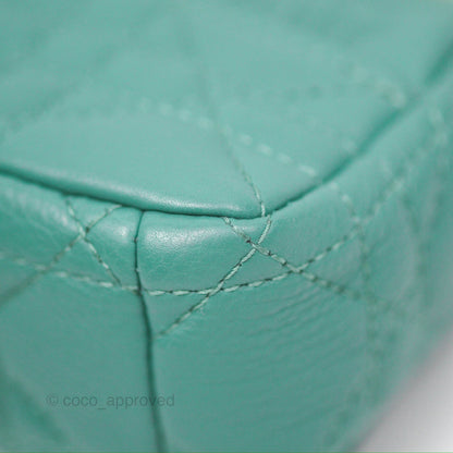 Christian Dior Micro Caro Bag in Tundra Green Supple Cannage Calfskin Gold Hardware