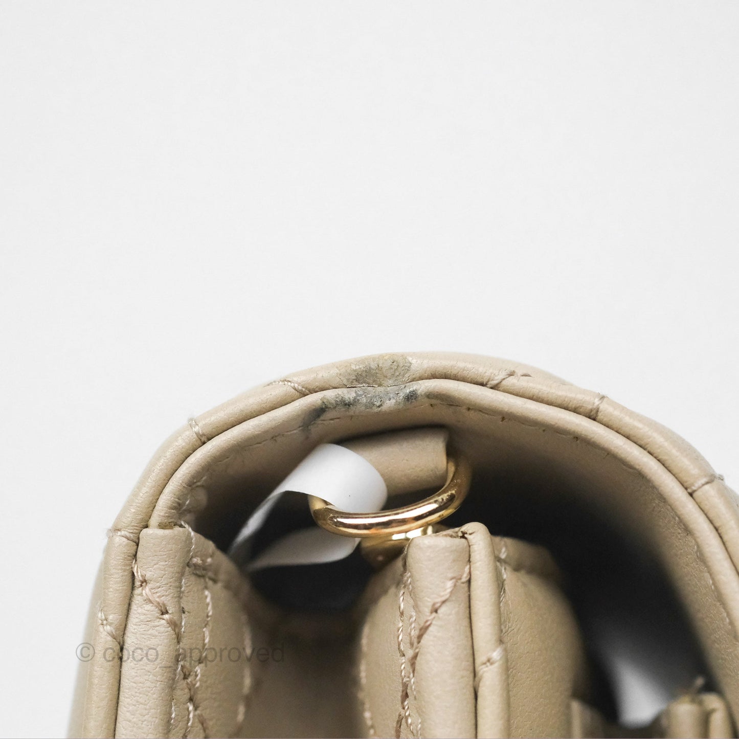 Christian Dior My Dior Daily Chain Pouch Sand-Colored Cannage Lambskin Gold Hardware